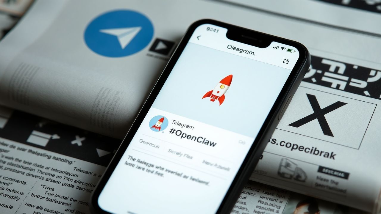 Telegram Post Shares OpenClaw Meme with Rocket Emoji